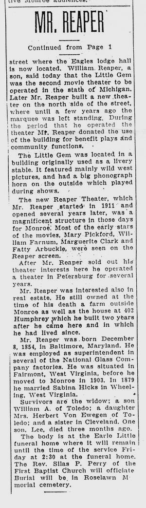 Reaper Theatre - Article From Vince (newer photo)